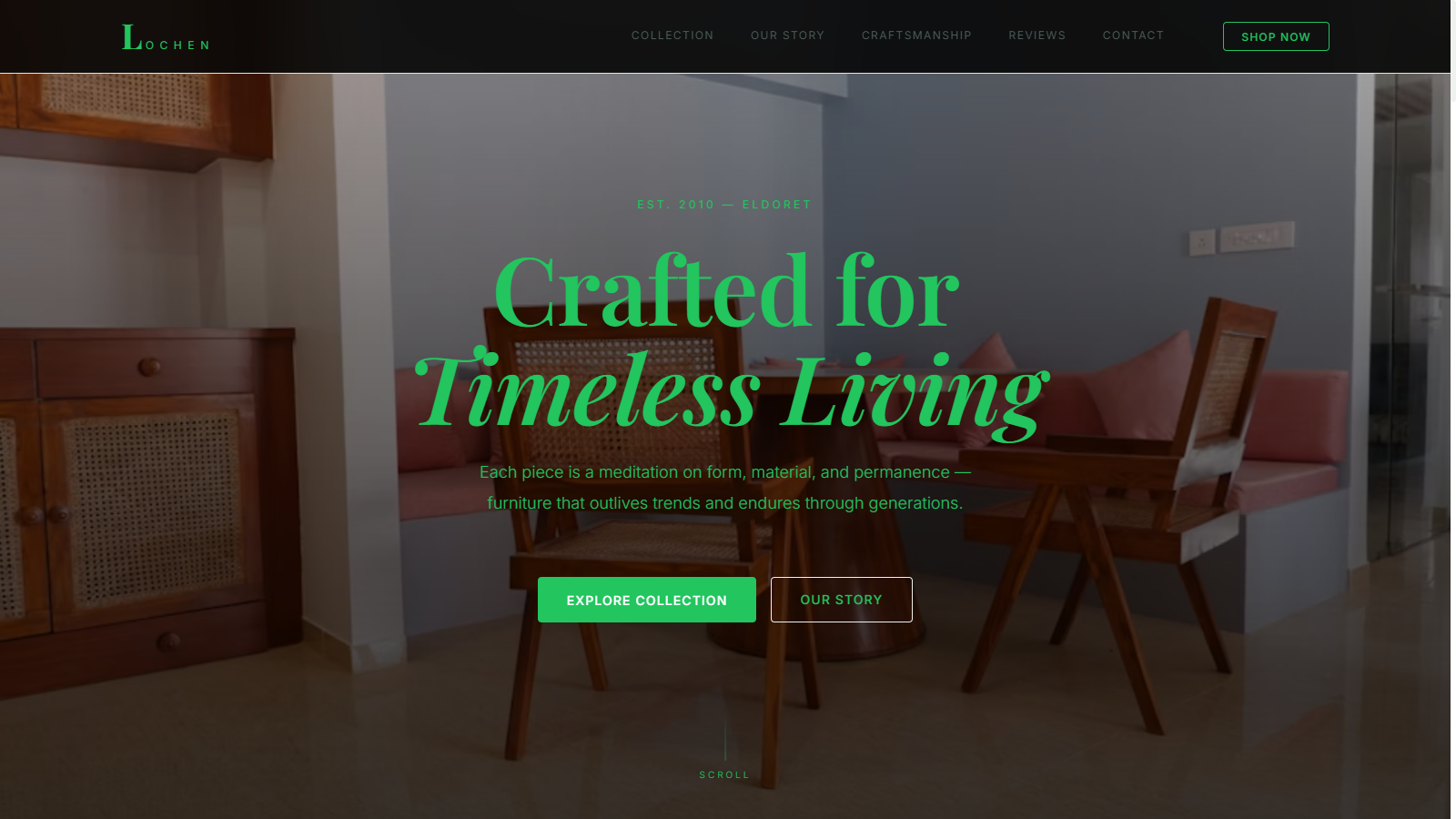Lochen Wood Products landing page